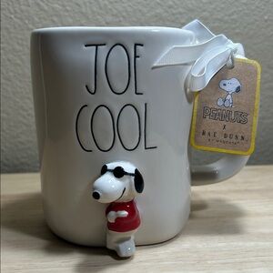 Peanuts Joe Cool White Mug with Red and Black Accents